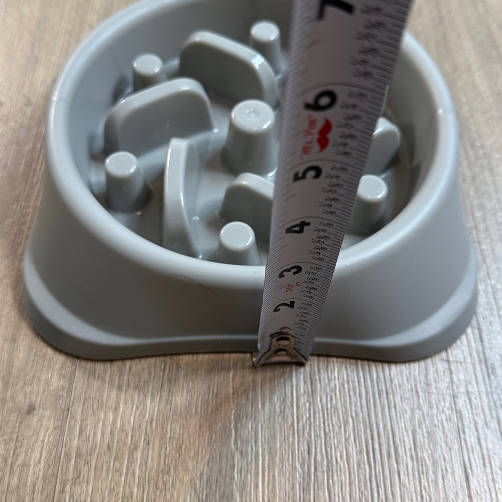 Gray Slow Feeder Dog Bowl - Picture 3 of 3